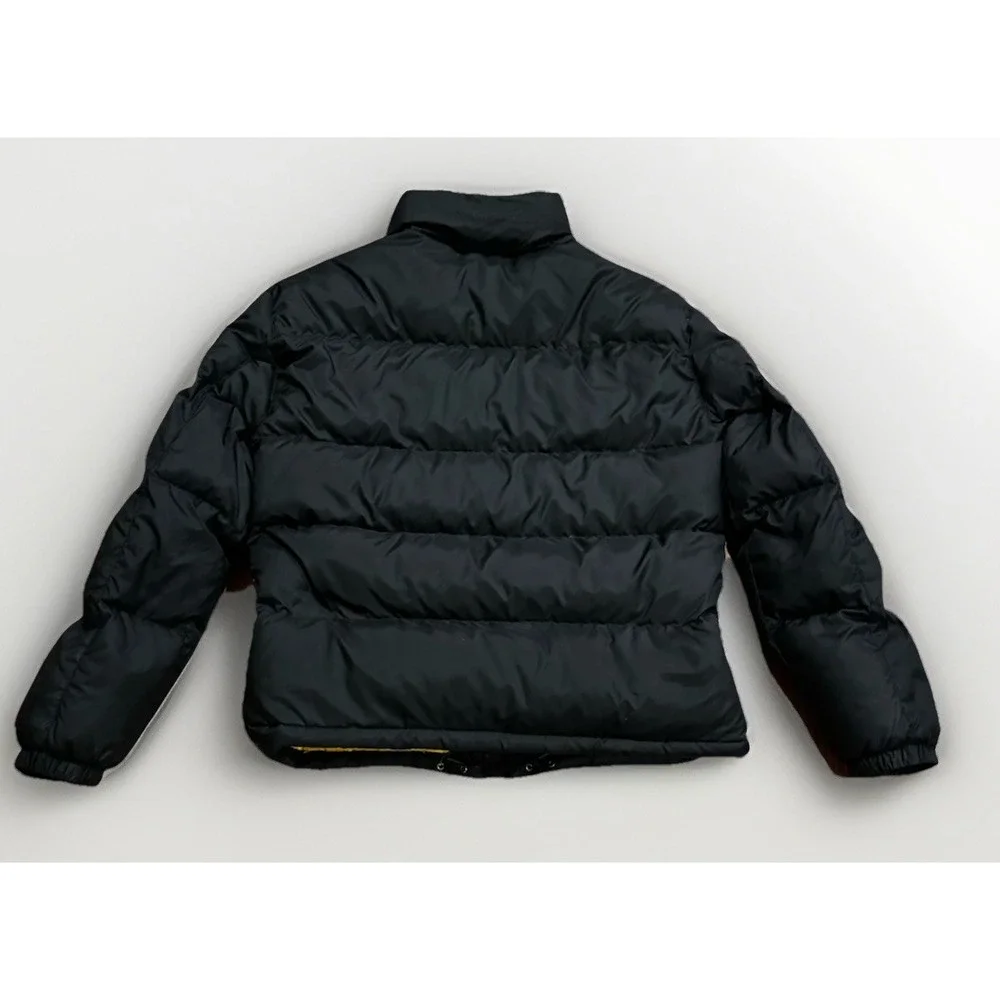 Polo Ralph Lauren Down Puffer Jacket 250 Black Yellow Men L Talon Sportsman RRL